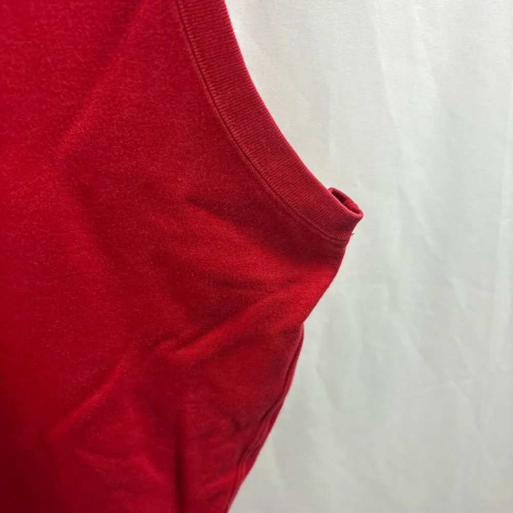 Vintage Polo Ralph Lauren Sweatshirt Vest Men XL Red Golf Logo V Neck Pullover - Picture 4 of 6